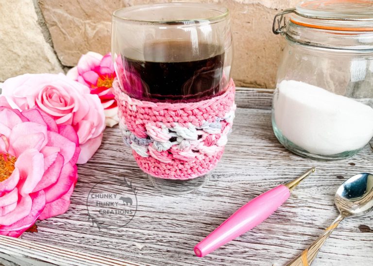 crochet yarn stonewall cup cozy