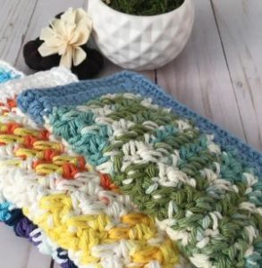 crochet yarn Luxstone wash cloth