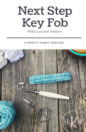 a knotty habit designs AKHD crochet yarn key fob