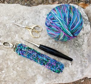 crochet yarn key fob