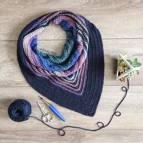 a knotty habit designs AKHD crochet yarn shawl