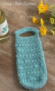 crochet yarn wine bag