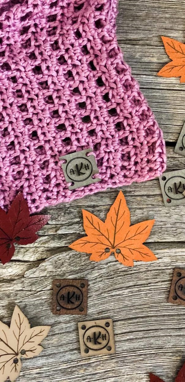 autumn crochet pattern label tags