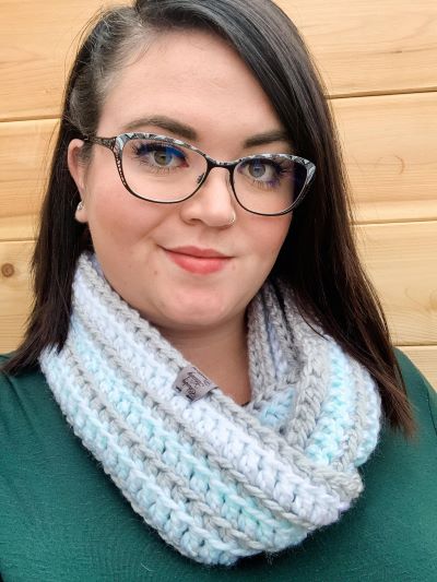 harlynn cowl infinity crochet yarn