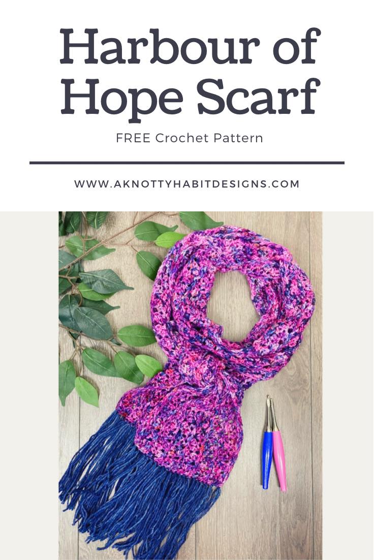 a knotty habit designs crochet cowl scarf