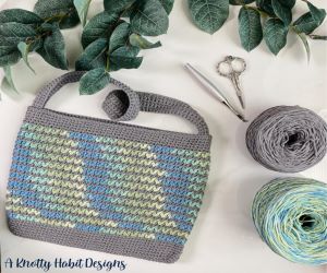 a knotty habit designs crochet pattern hallie tote bag